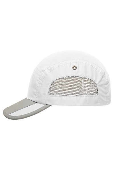 5 Panel Sportive Cap in weiss